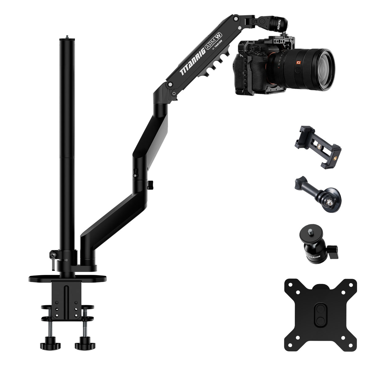 Titanrig Lite W Pneumatic Overhead Camera Desk Mount