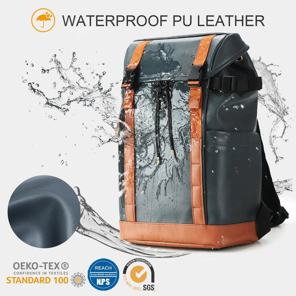 Leather Camera Backpack Venizia TARION