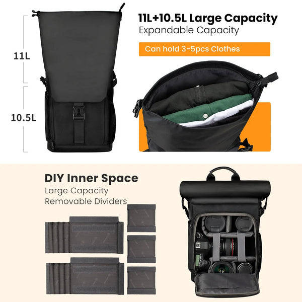 SP-01 Rolltop Camera Backpack TARION