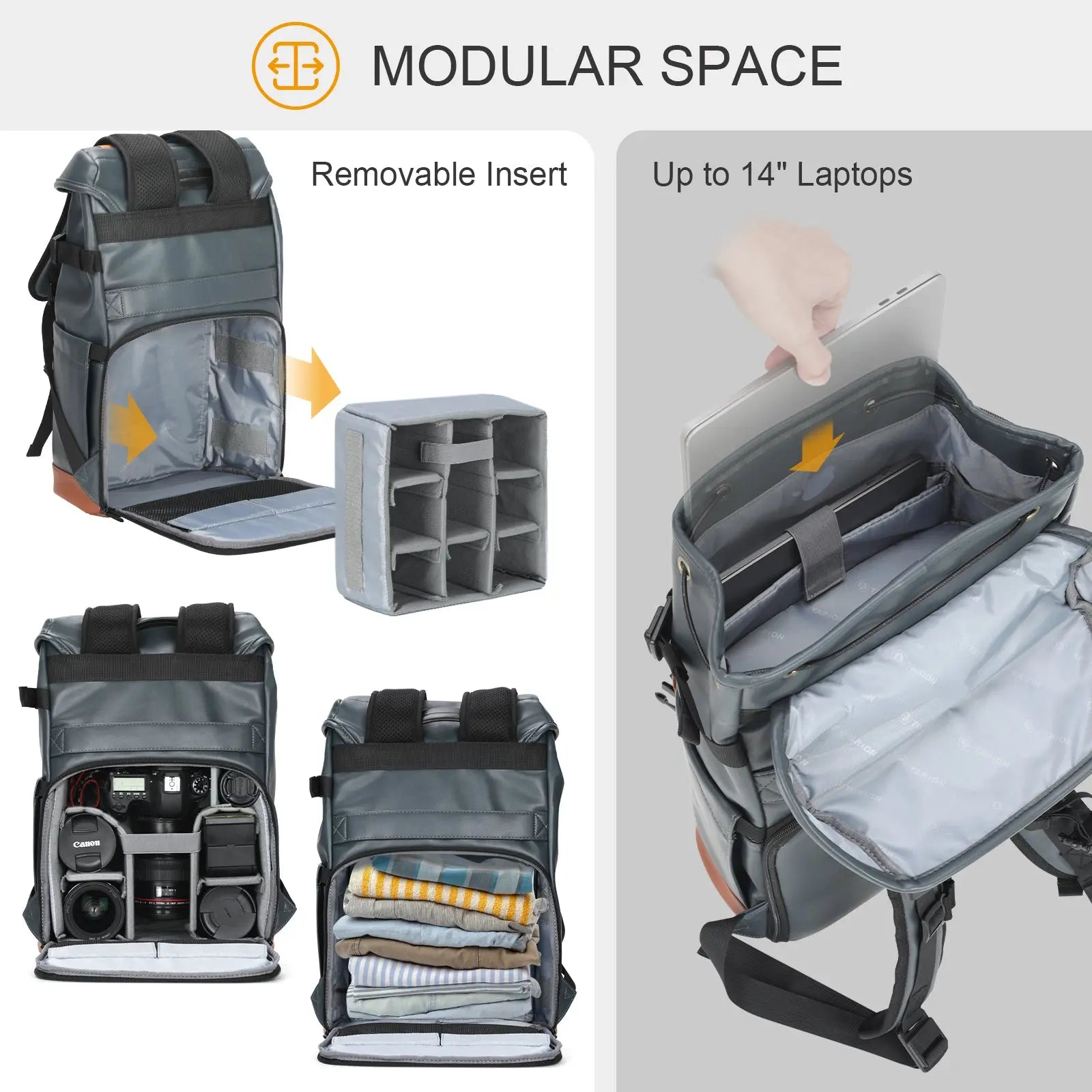 Leather Camera Backpack Venizia TARION