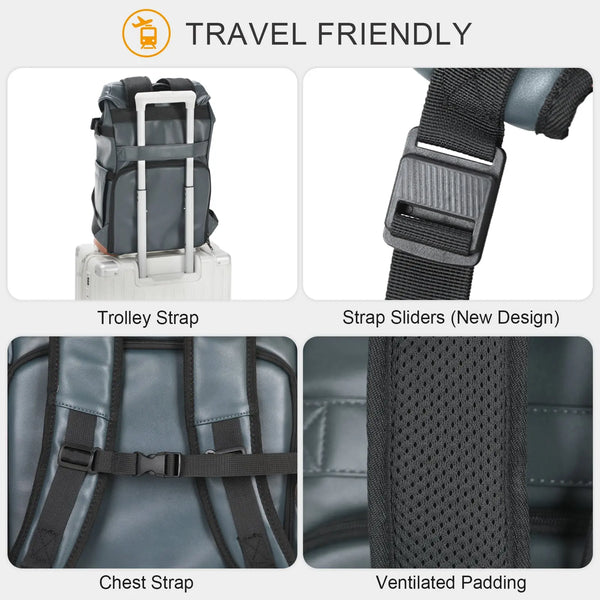 Leather Camera Backpack Venizia TARION