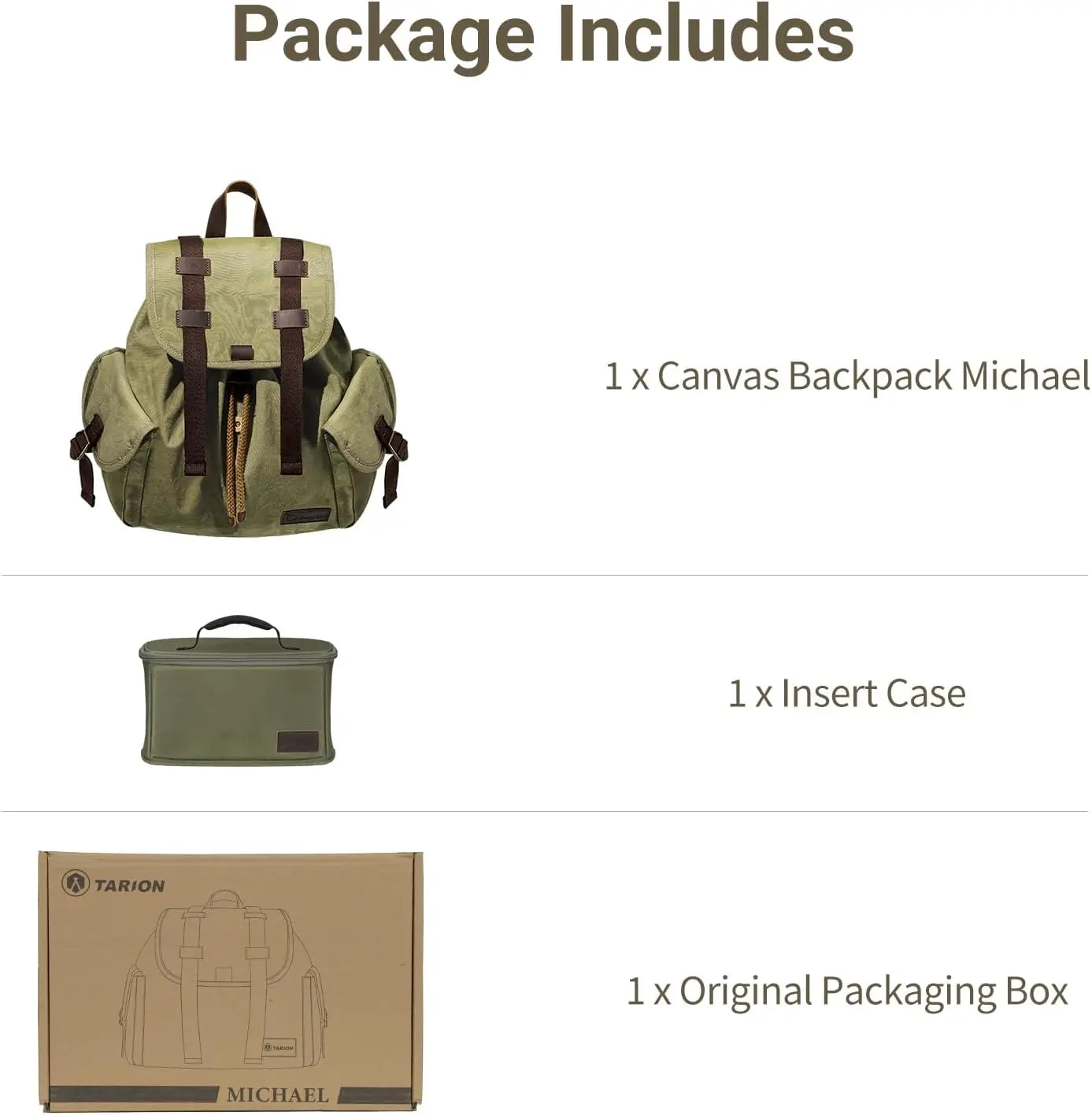 Canvas Camera Backpack Michael TARION