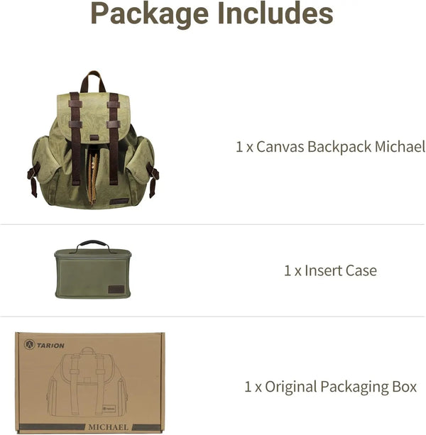 Canvas Camera Backpack Michael TARION