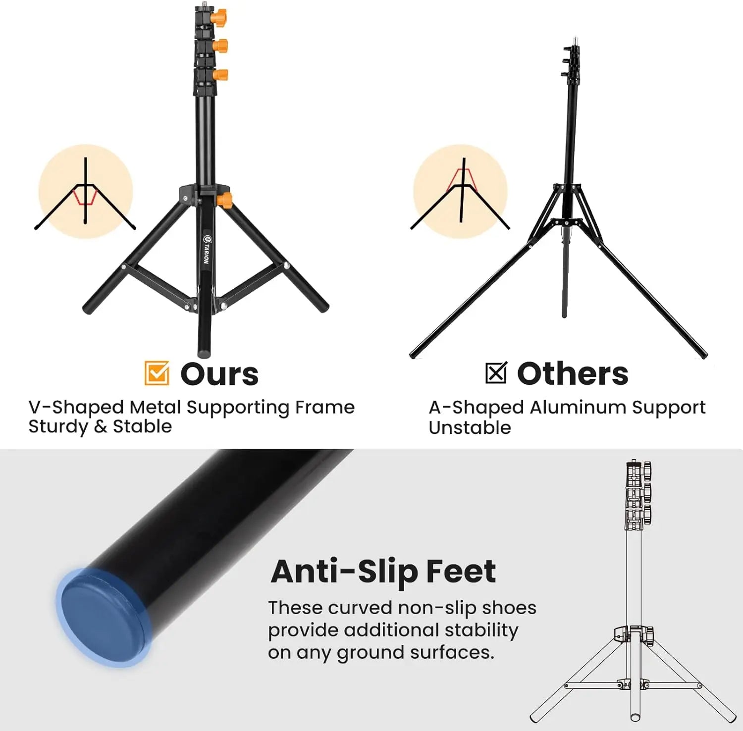 TLS-01 Light Stand Portable 130 CM TARION