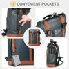 Leather Camera Backpack Venizia TARION