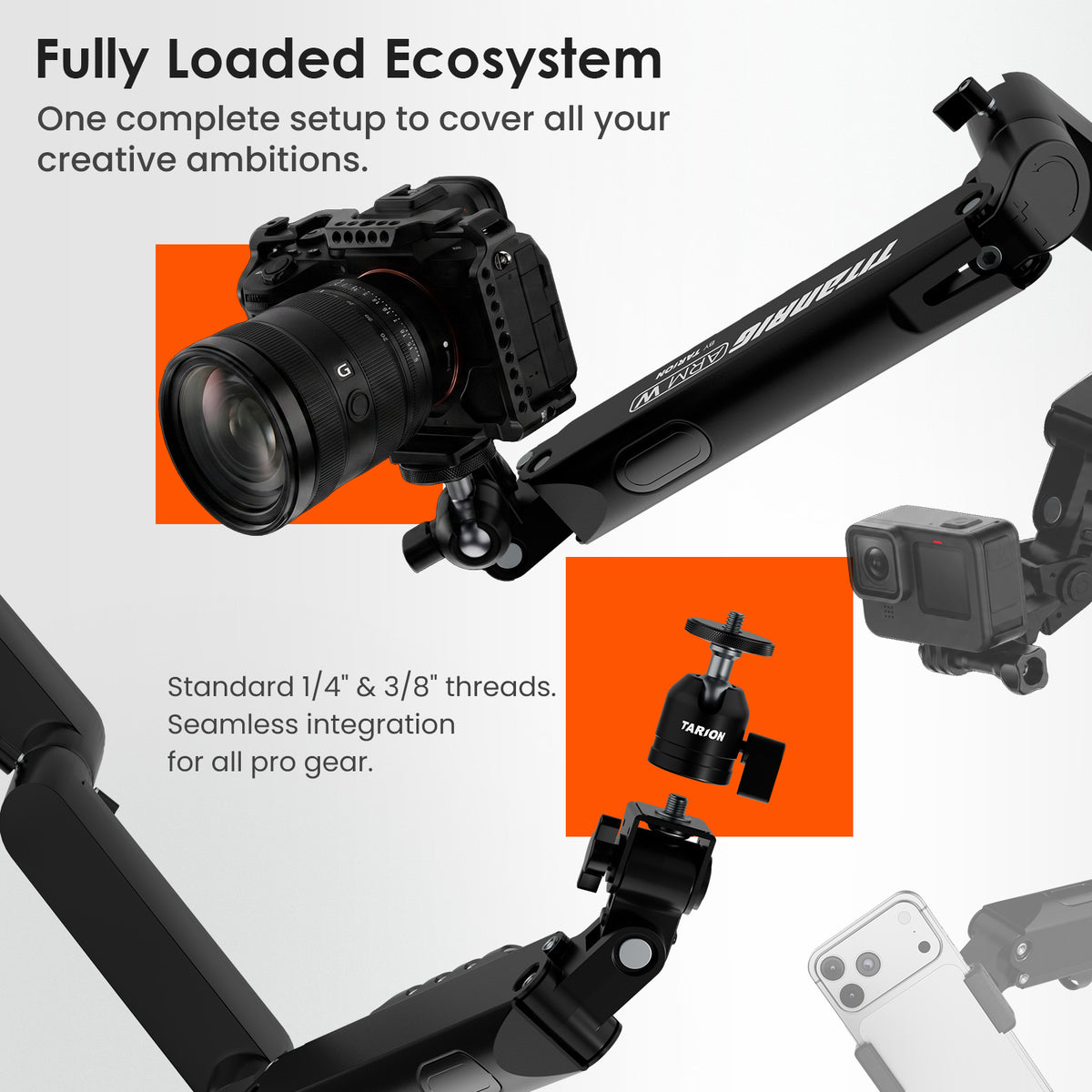 Titanrig Lite W Pneumatic Overhead Camera Desk Mount