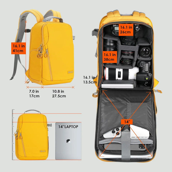 TR-L Slim Camera Backpack Yellow TARION