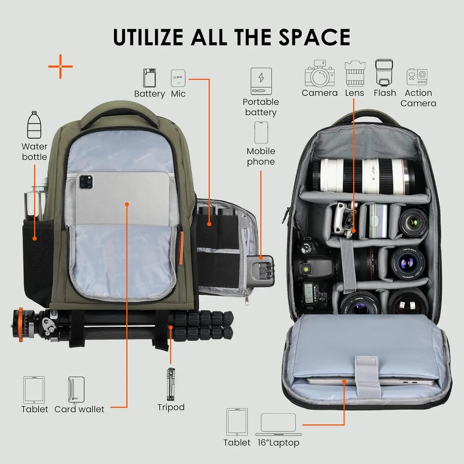 TB-04 Camera Backpack Smart TARION