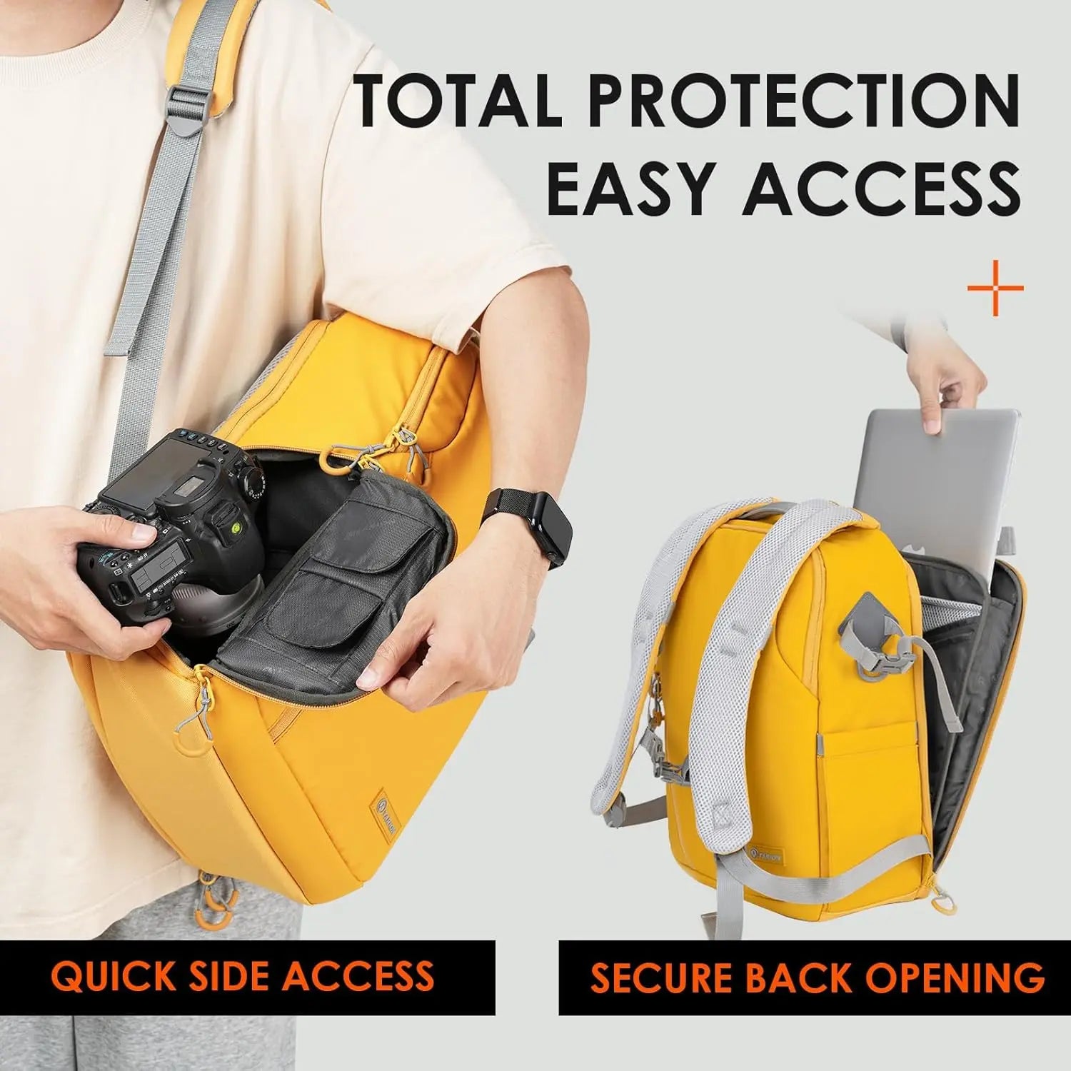 TR-L Slim Camera Backpack Yellow TARION
