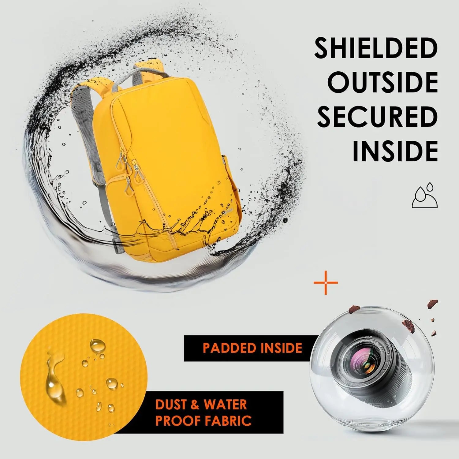 TR-XL Slim Camera Backpack Yellow TARION