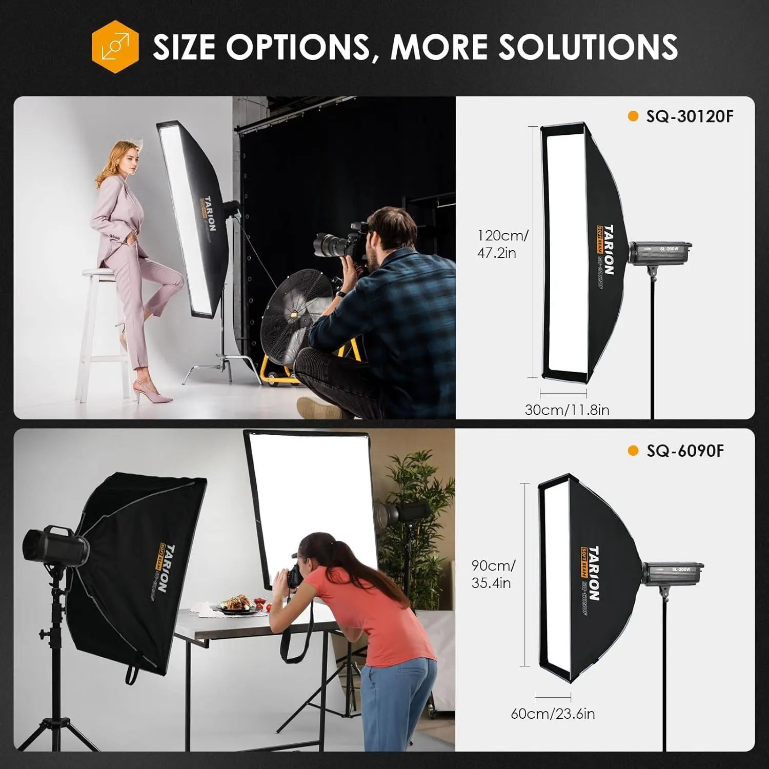 SOFTBEAM Quick-Fold Rectangular Softbox TARION