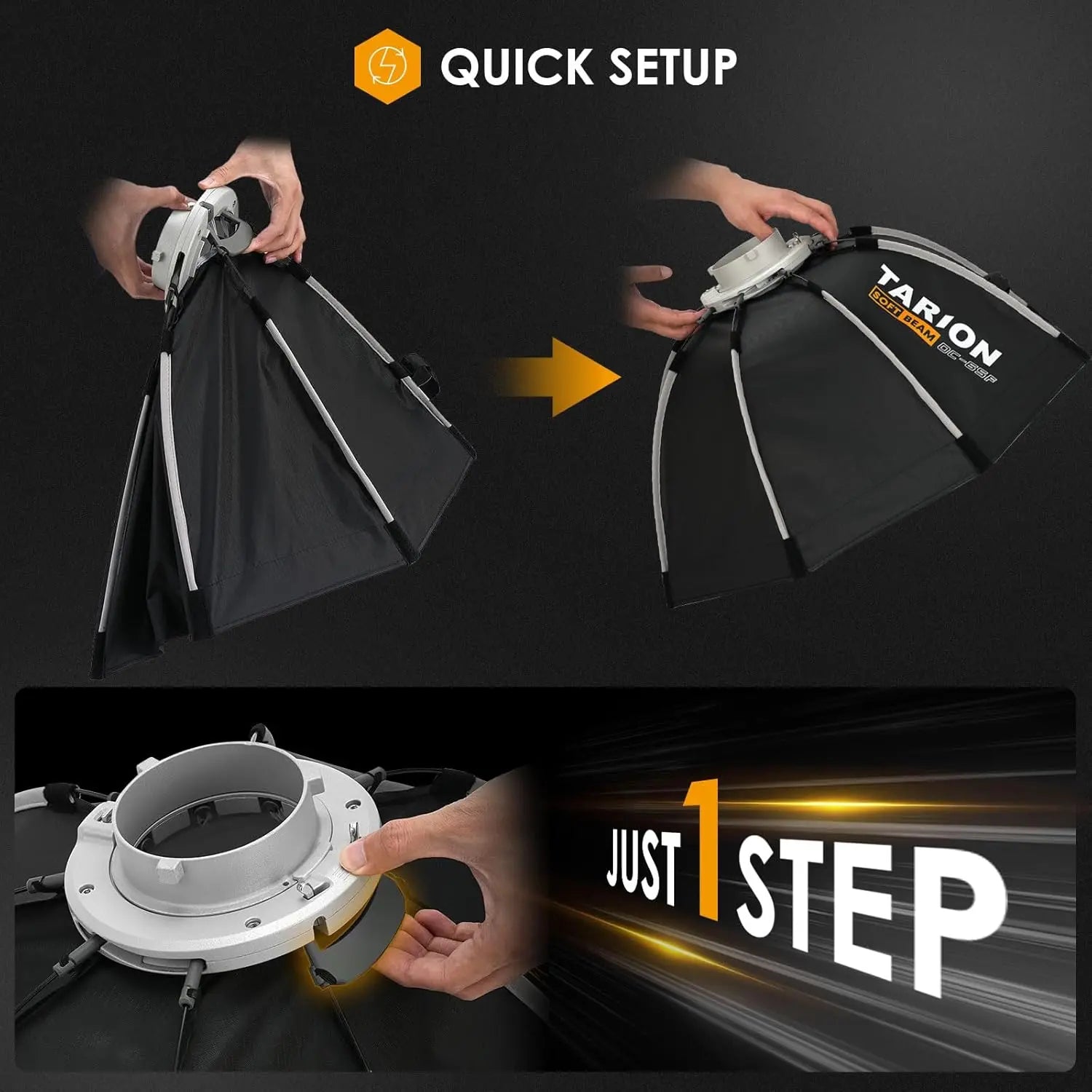 SOFTBEAM Quick-Fold Octagonal Softbox 65/90/120 CM TARION
