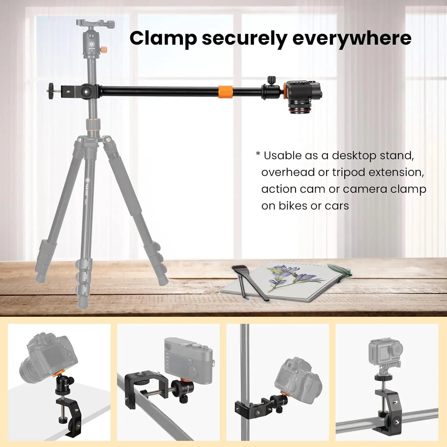 TR-CS 3-in-1 Camera Desk Mount TARION