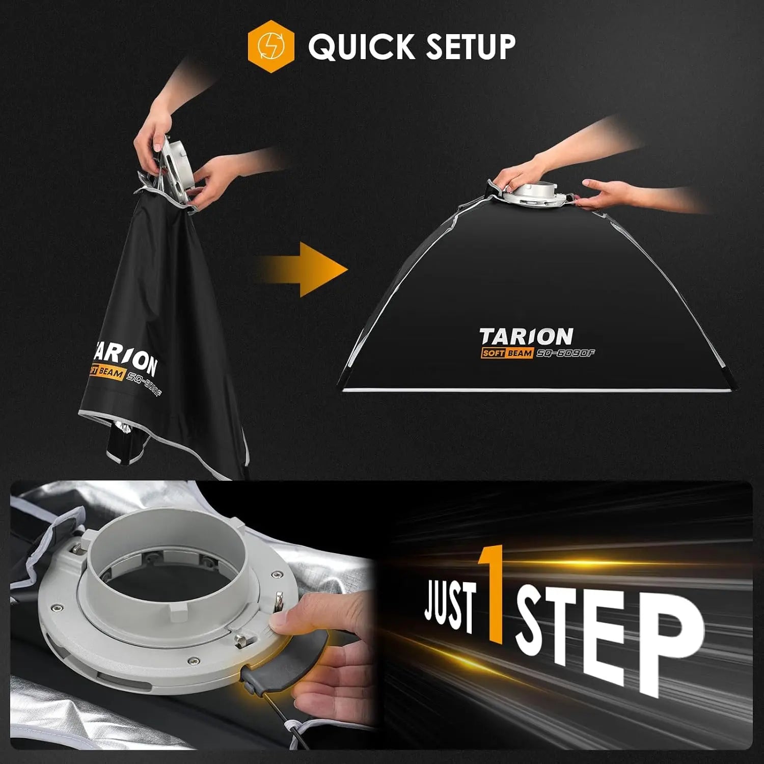 SOFTBEAM Quick-Fold Rectangular Softbox TARION