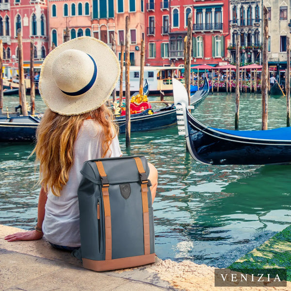 Leather Camera Backpack Venizia TARION