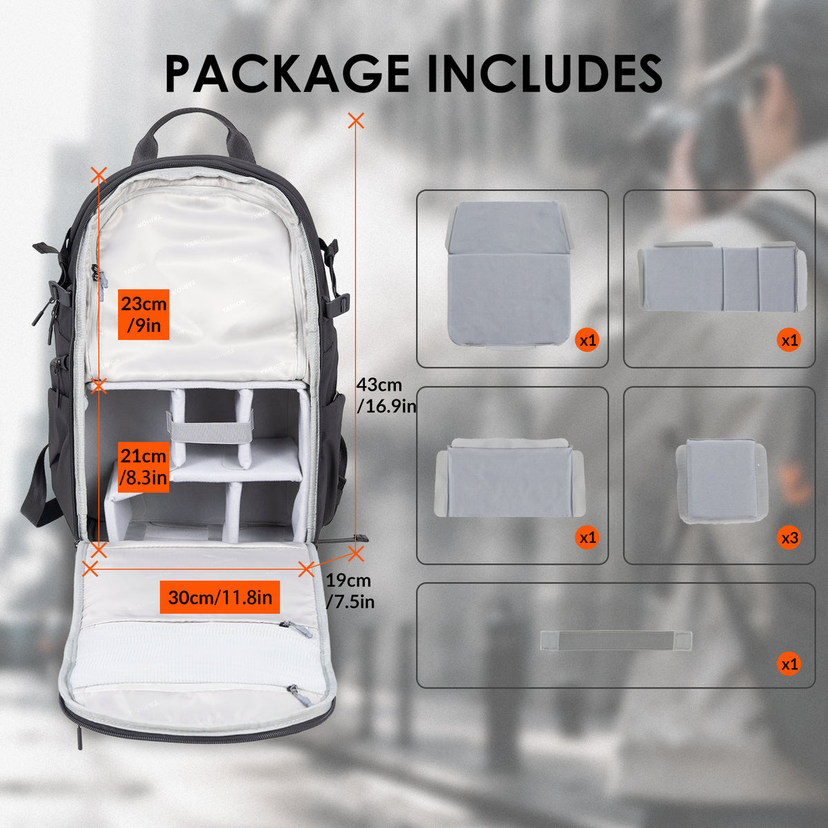 ROVE FX21 Urban Camera Backpack 21L