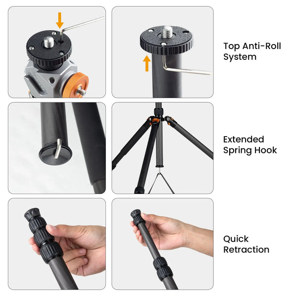H11X Carbon Fiber Tripod + MC-H01 Infinity Cube TARION