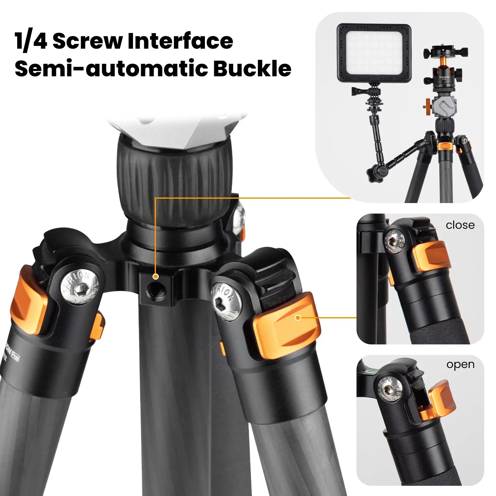 H11X Carbon Fiber Tripod + MC-H01 Infinity Cube TARION