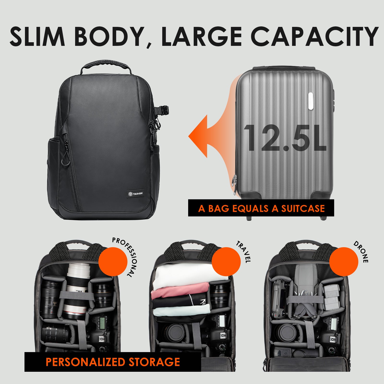 TARION TR-L Mochila para cámara delgada