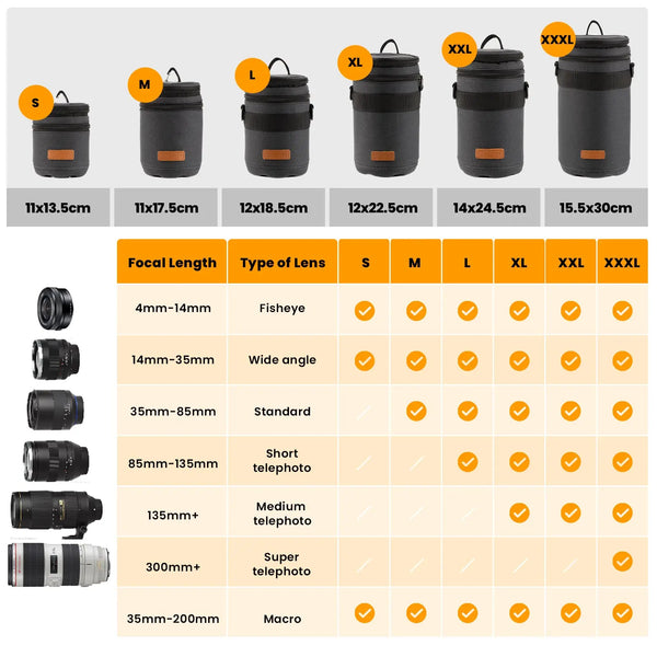 TARION HLB Professional Lens bag Hard Shell Series (S-XXXL) TARION