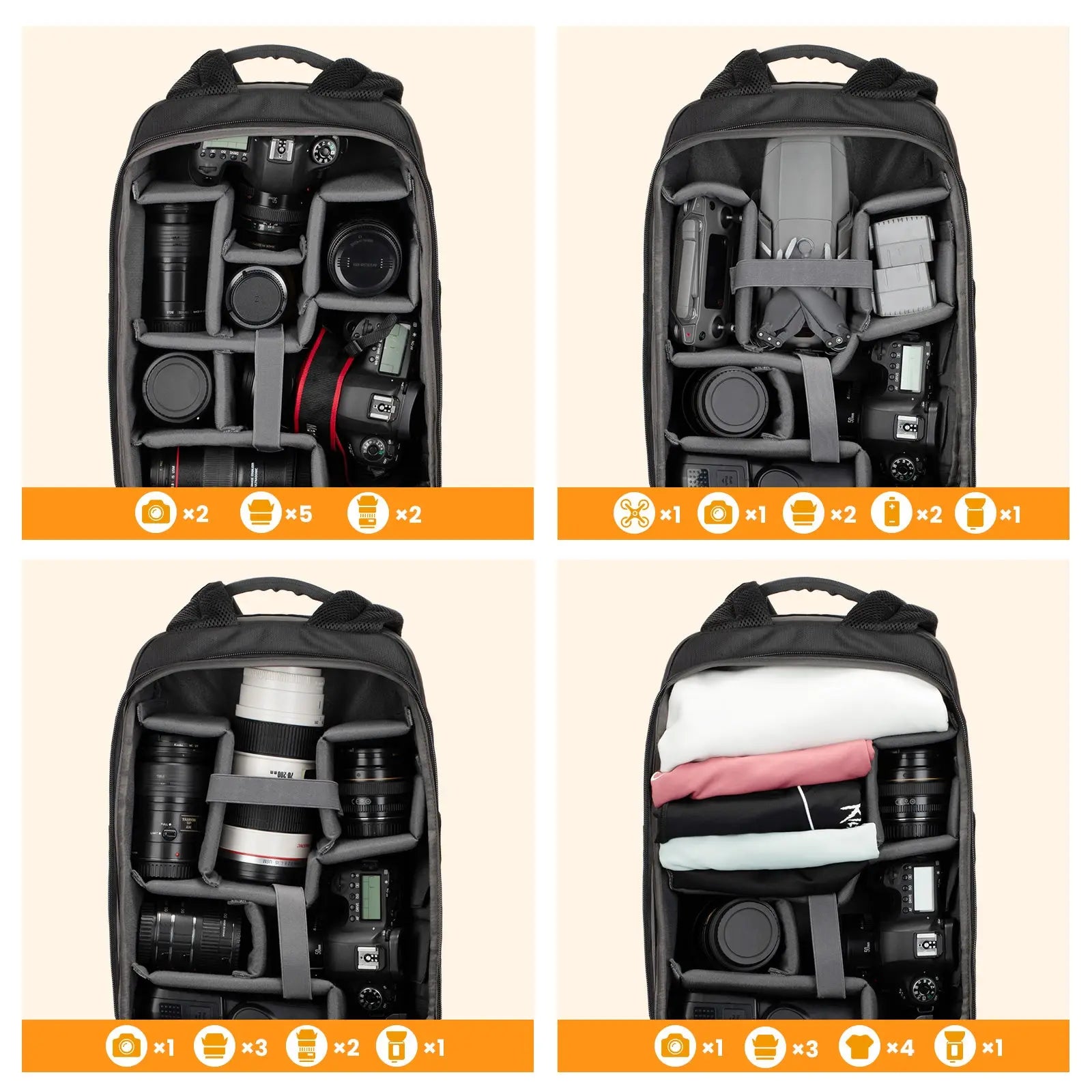 TR-L Camera Backpack Slim TARION