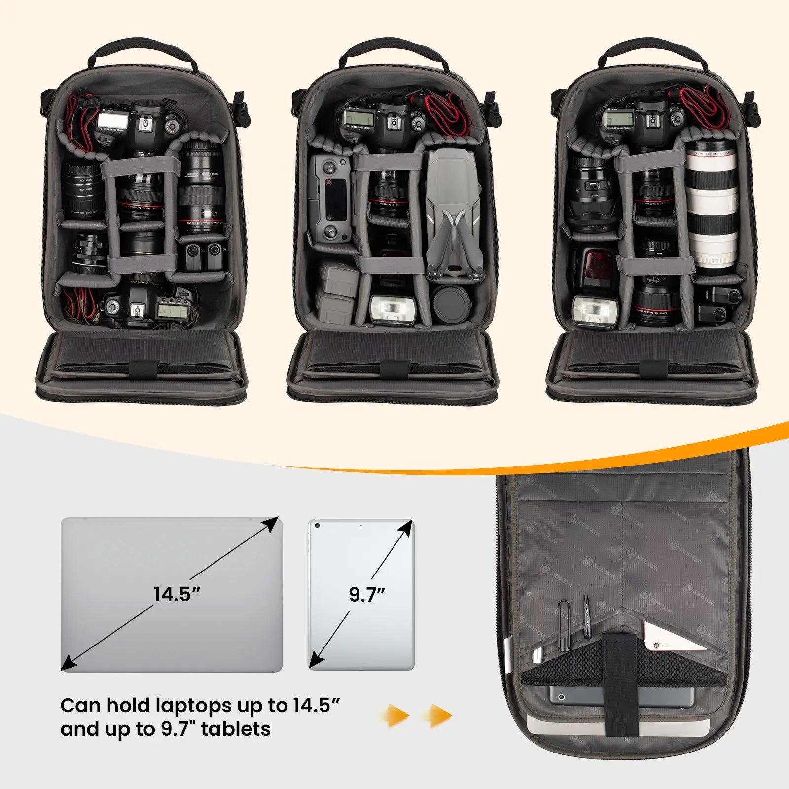 TR-H Camera Backpack Hard Shell Series TARION