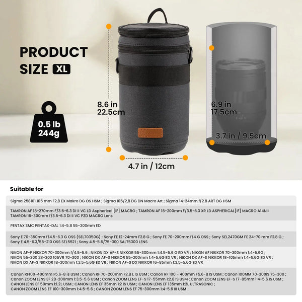 TARION HLB Professional Lens bag Hard Shell Series (S-XXXL) TARION