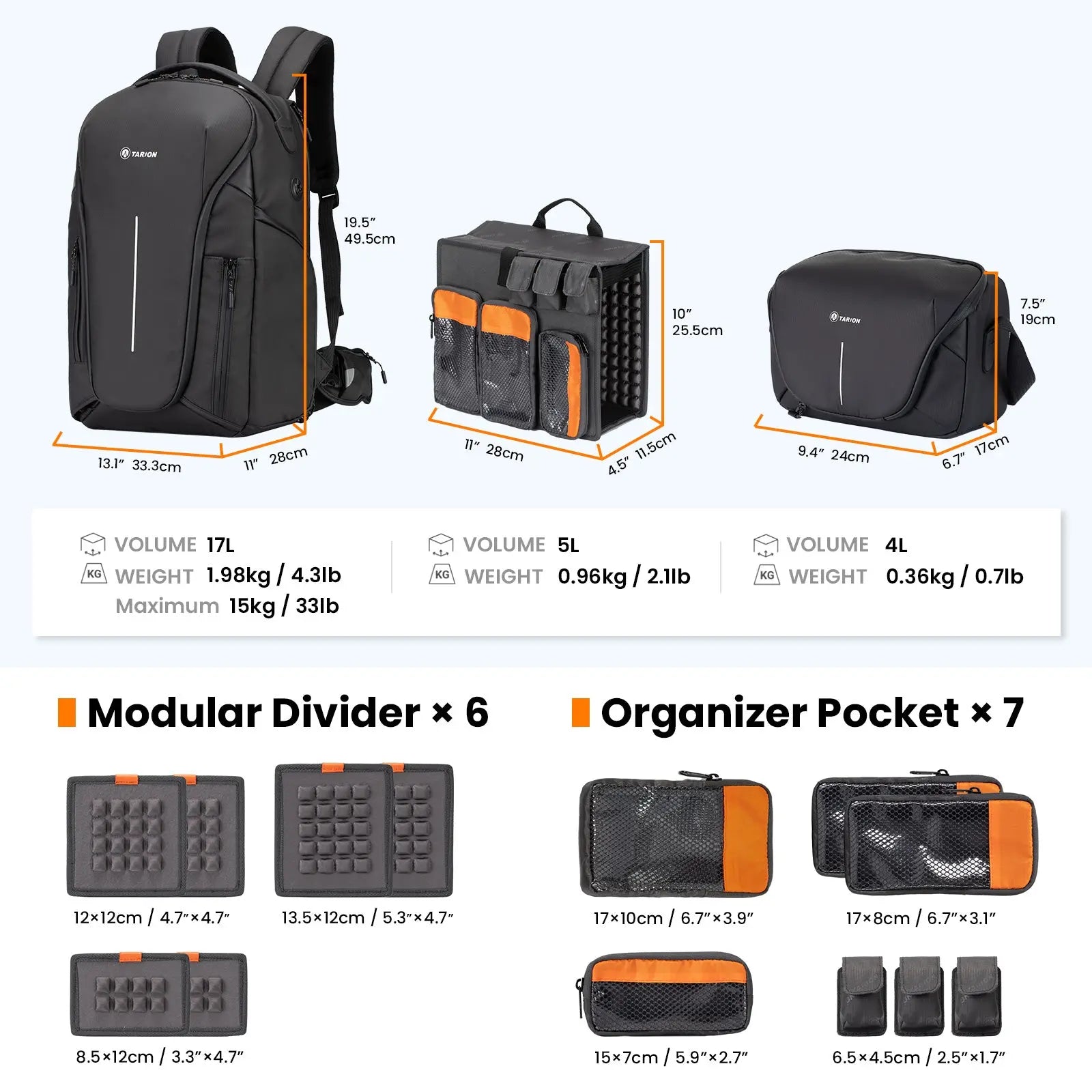 Tarion Zone - Modular, Customizable Organizer & Backpack TARION