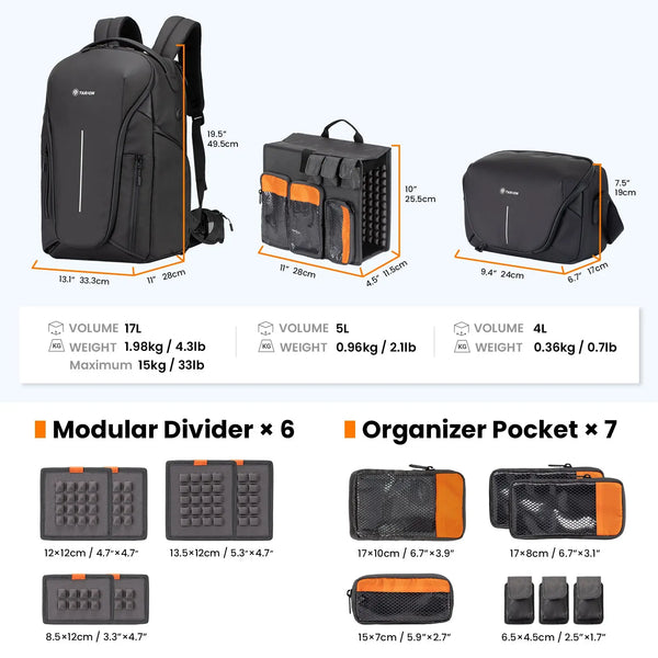 Tarion Zone - Modular, Customizable Organizer & Backpack TARION