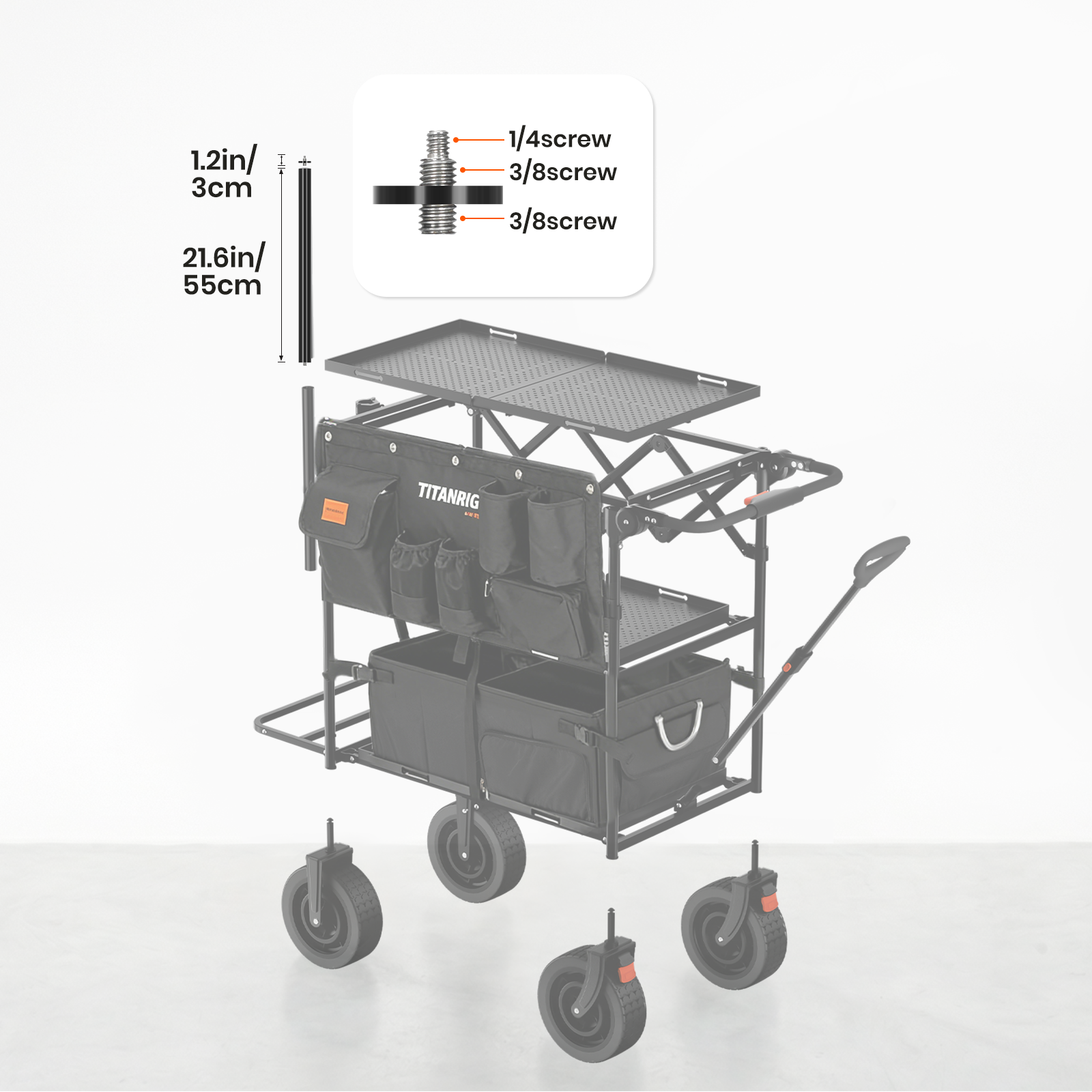 Titanrig Cart Accessory: Mounting Rod 110 CM