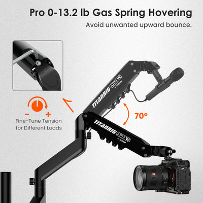Titanrig Lite W Pneumatic Overhead Camera Desk Mount