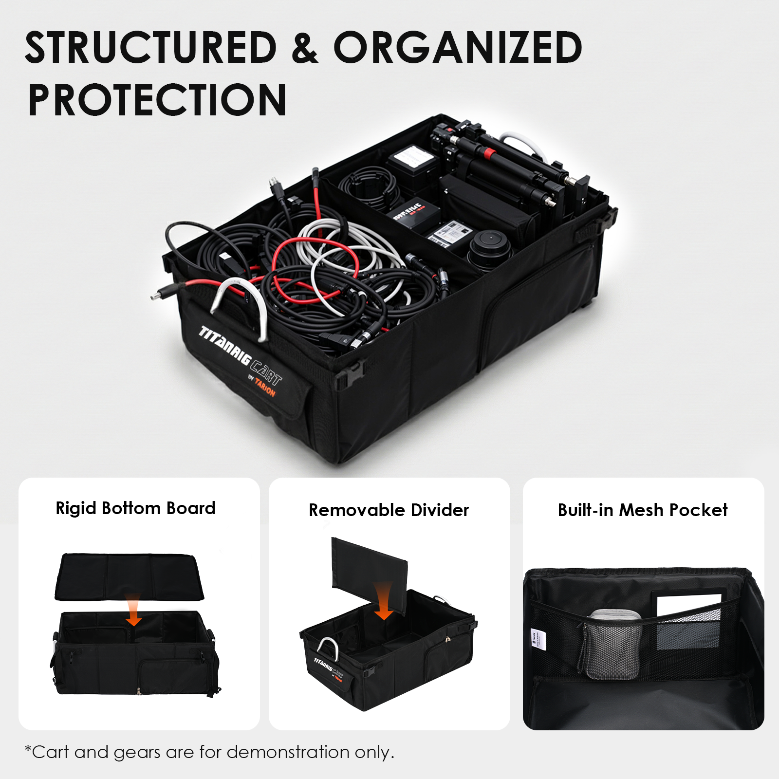 Foldable Organizer for Titanrig Cart Base