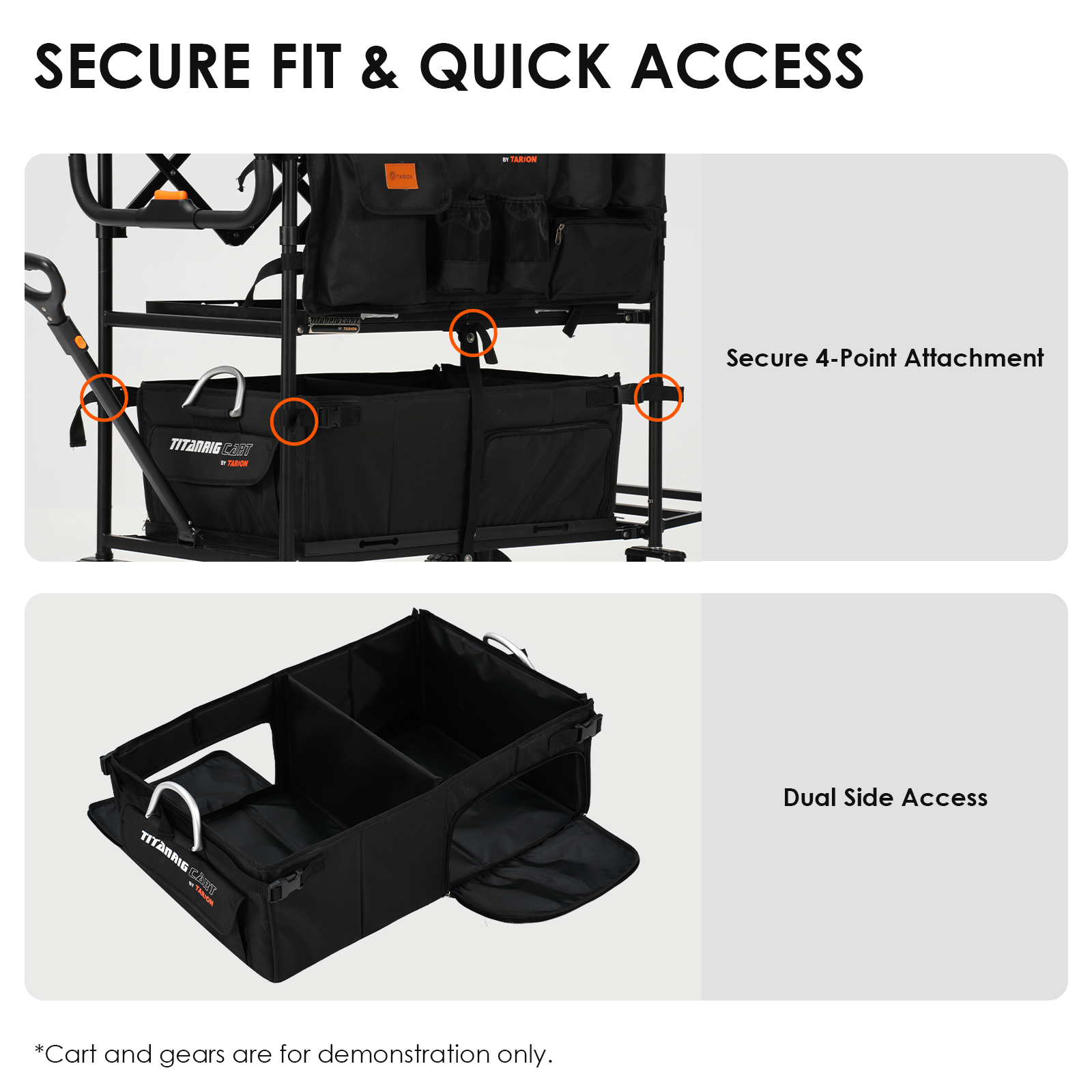 Foldable Organizer for Titanrig Cart Base