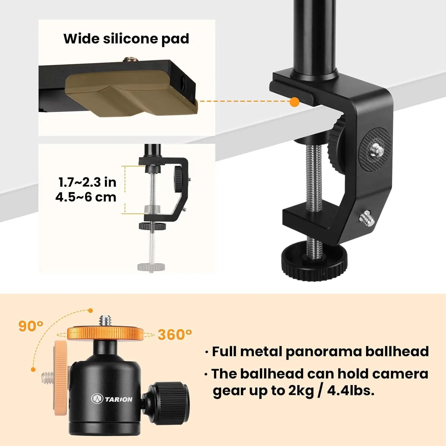 TR-CS 3-in-1 Camera Desk Mount TARION