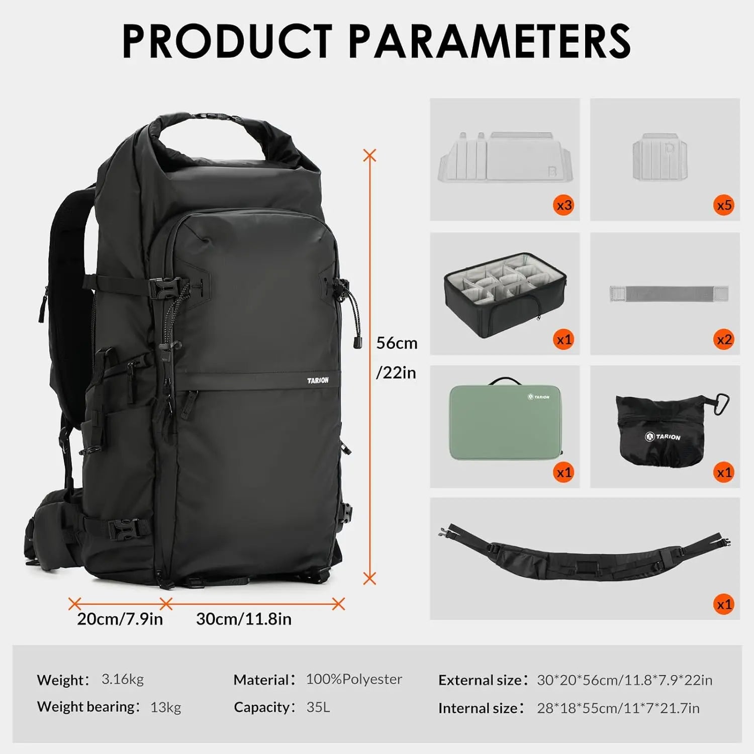 X-Prober Camera Hiking Backpack TARION