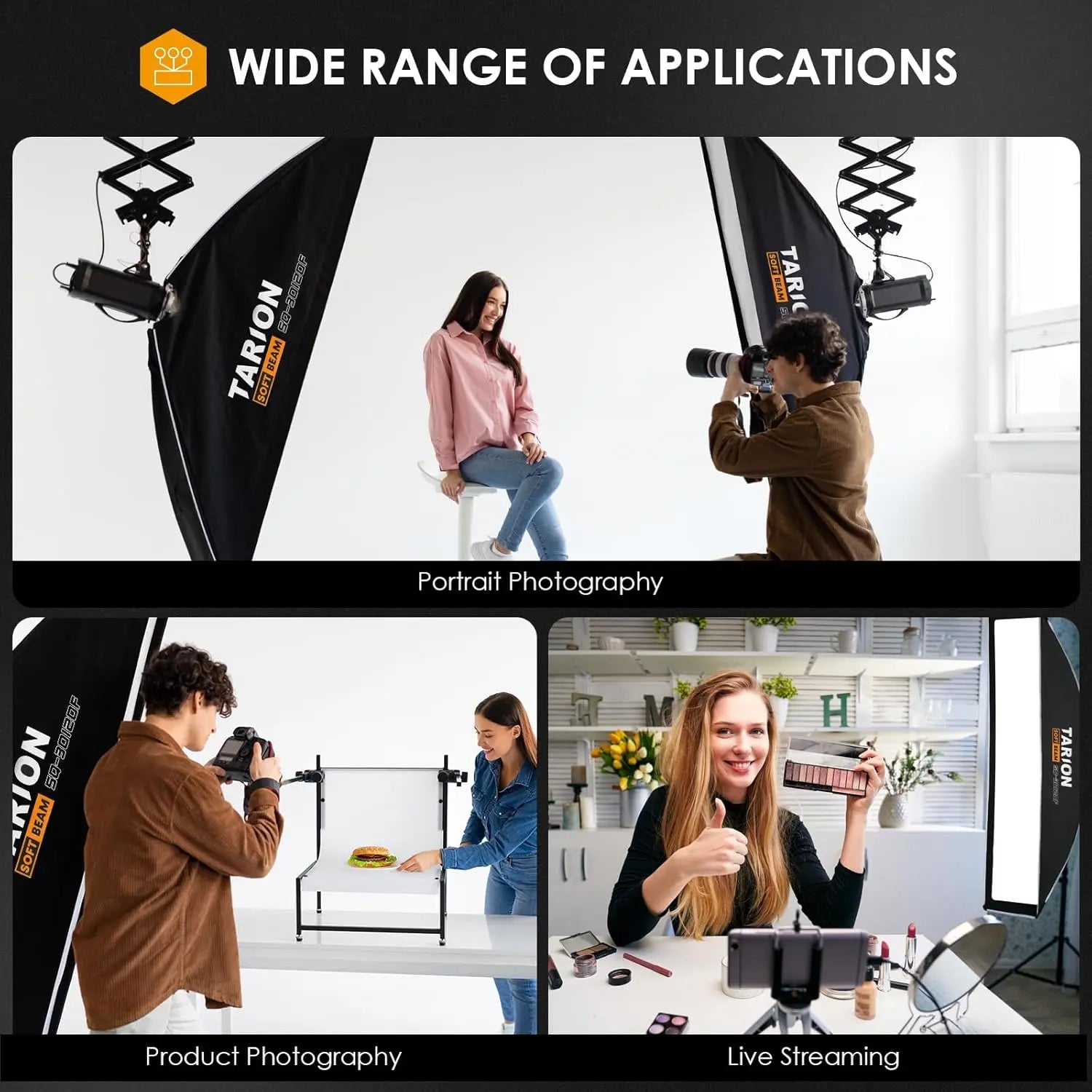 SOFTBEAM Quick-Fold Rectangular Softbox TARION