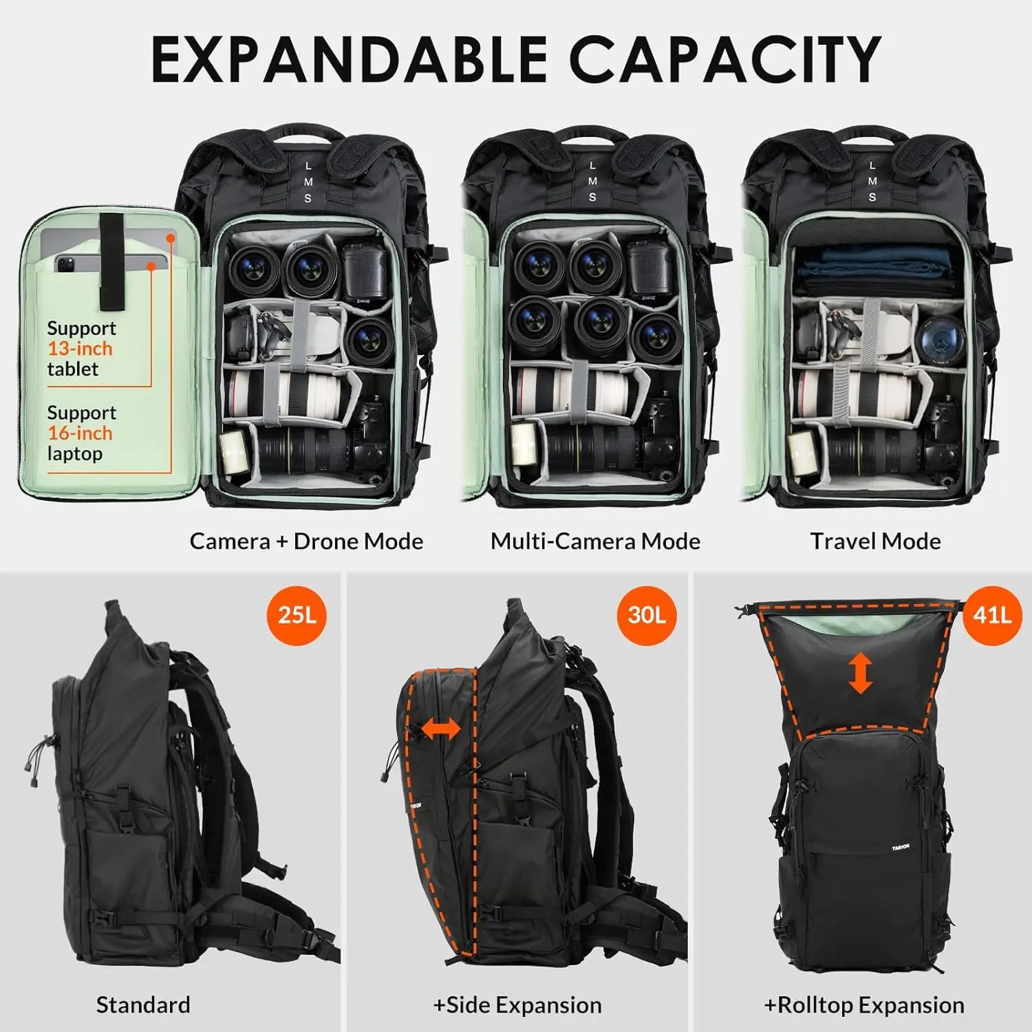 X-Prober Camera Hiking Backpack TARION