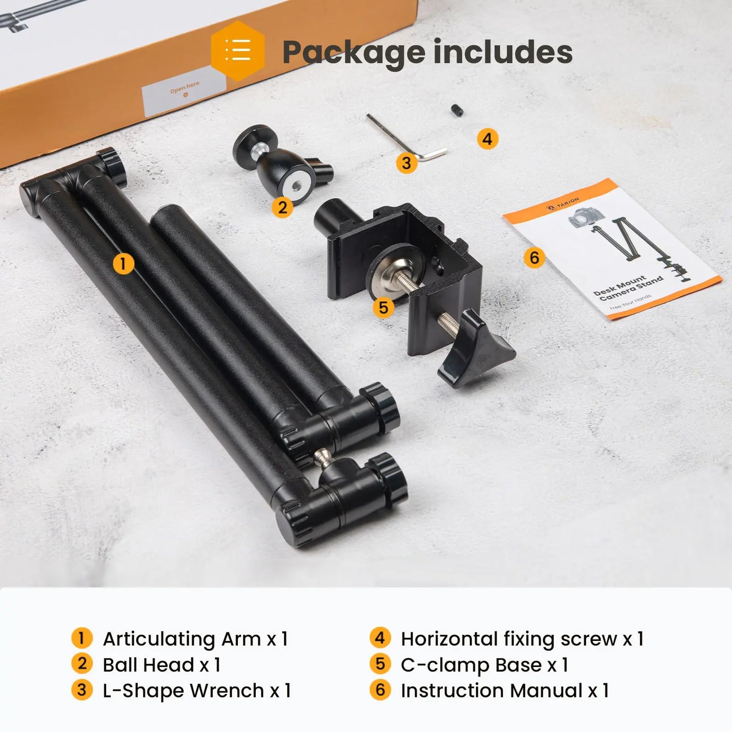 TKB01 Camera Overhead Desk Mount Stand TARION