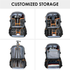 Camera backpack with customizable storage