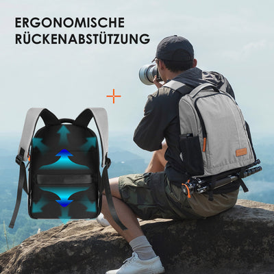 TB-04 Lightweight Camera Backpack Grey