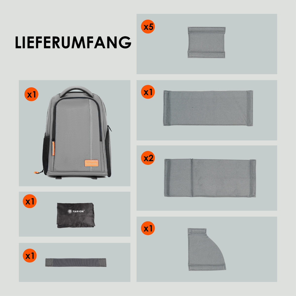 TB-04 Lightweight Camera Backpack Grey