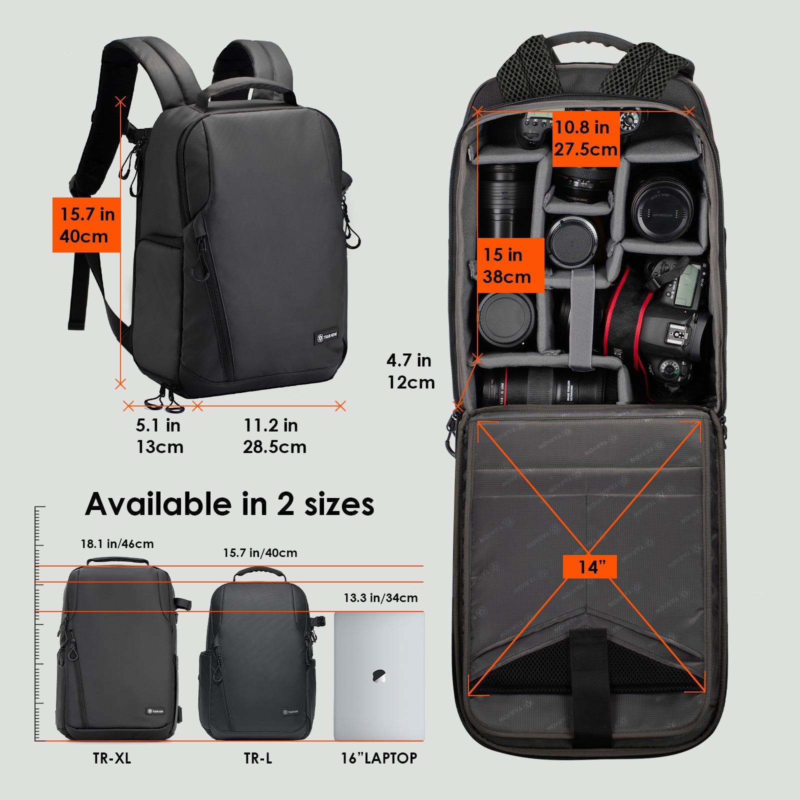 TARION TR-L Mochila para cámara delgada 