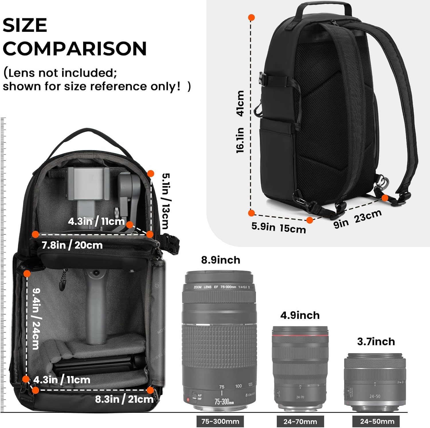 TR-S Camera Backpack Sling Bag