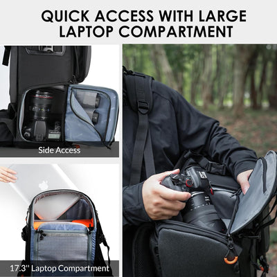 TARION PB-02 Camera Backpack (Extra-Large, Black)
