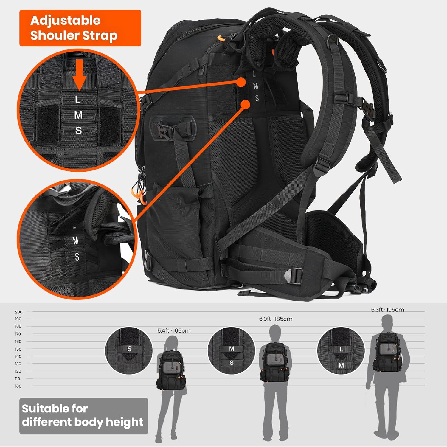 Tarion backpack with adjustable shoulder strap(S/M/L)
