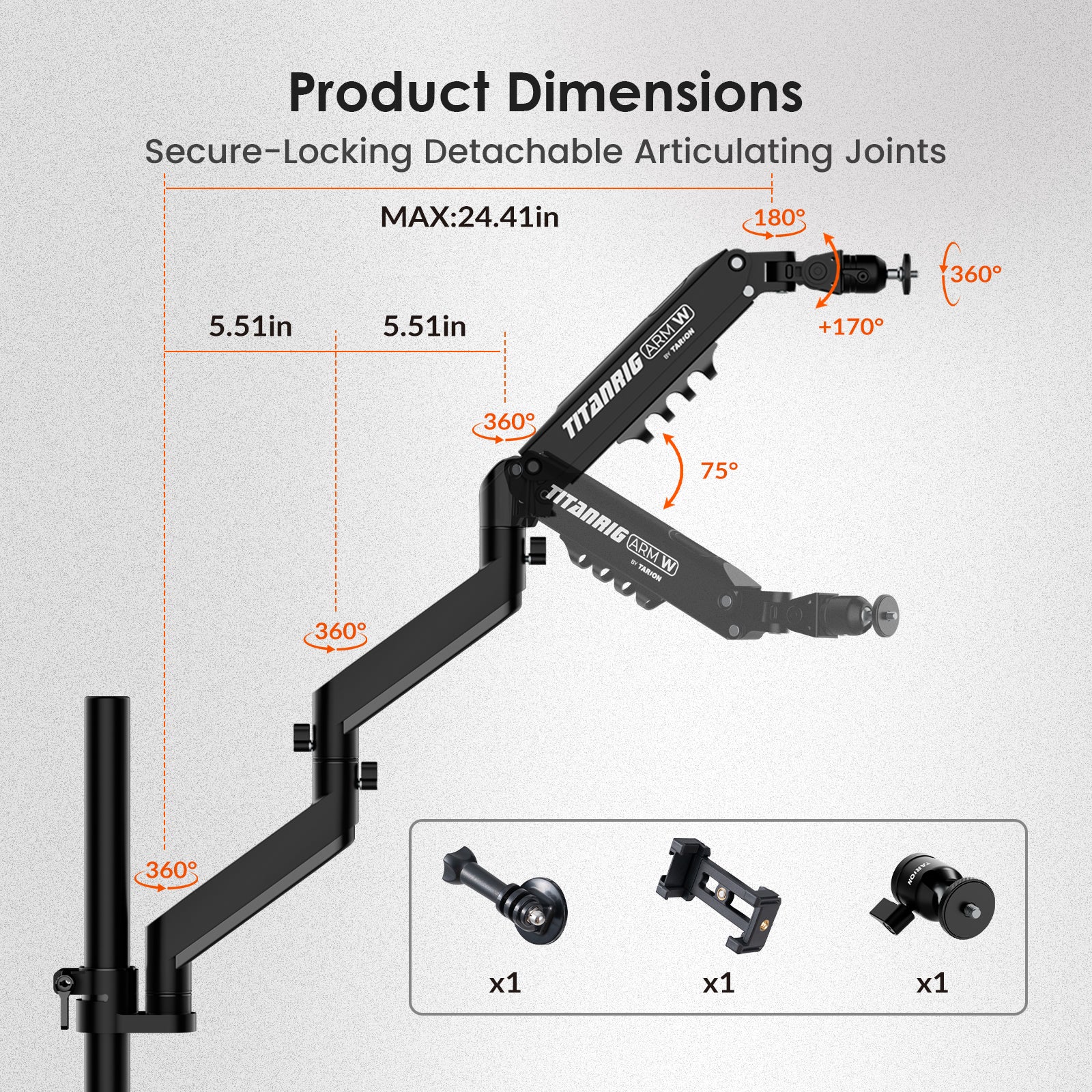 Titanrig Arm W Modular Overhead Camera Mount(Pre-order)