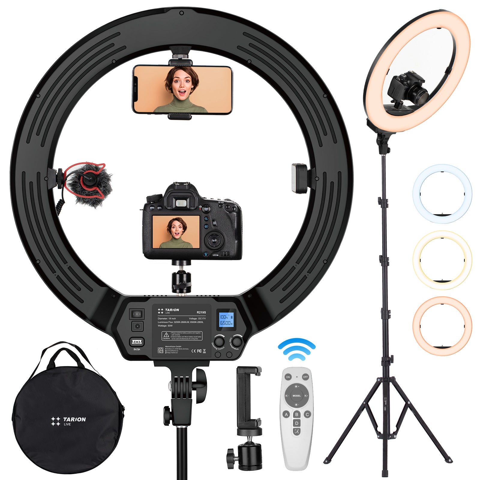 TARION 19 Inch Camera Ring Light