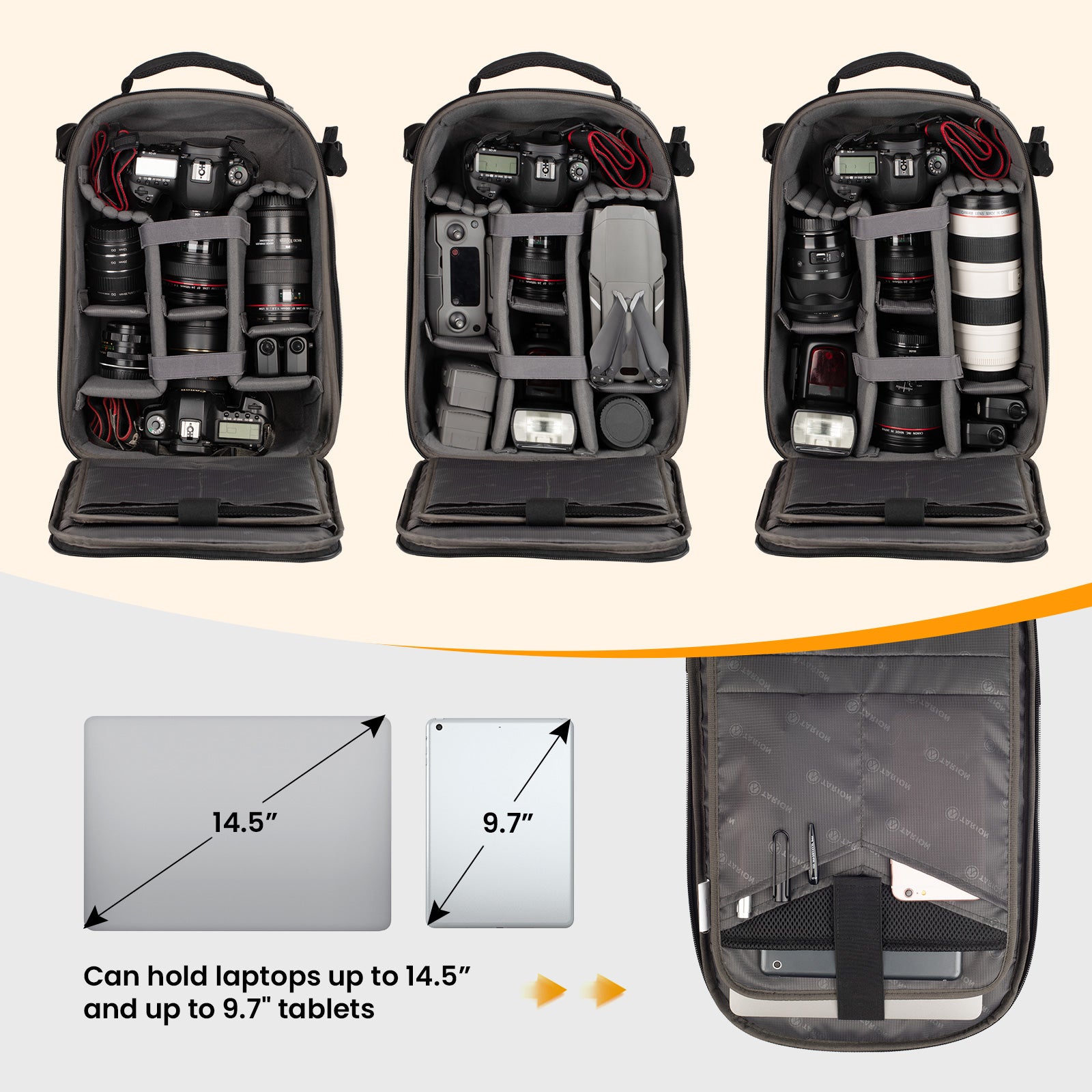 TR-H Camera Backpack Hard Shell Series