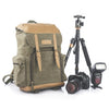 TARION M-02 Canvas Camera Backpack in Green & 278 Tripod & Flash Light & Canon Camera