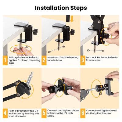 Overhead Tripod Mount Articulating Arm TARION